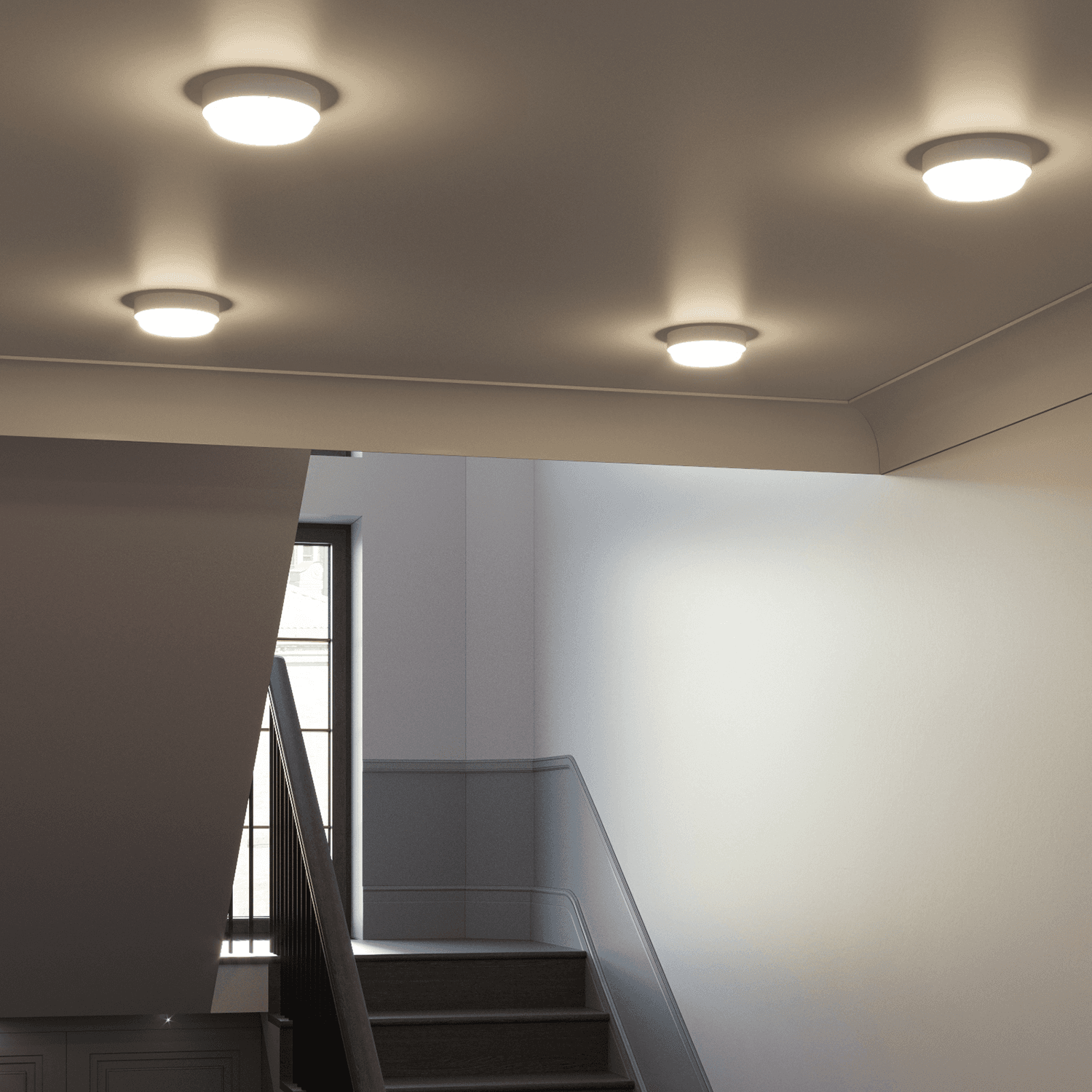 Gauss Светильник ЖКХ HALL круг 15W 1100lm 4000K 200-240V IP40 D155*33мм белый LED 193411215 — миниатюра 2