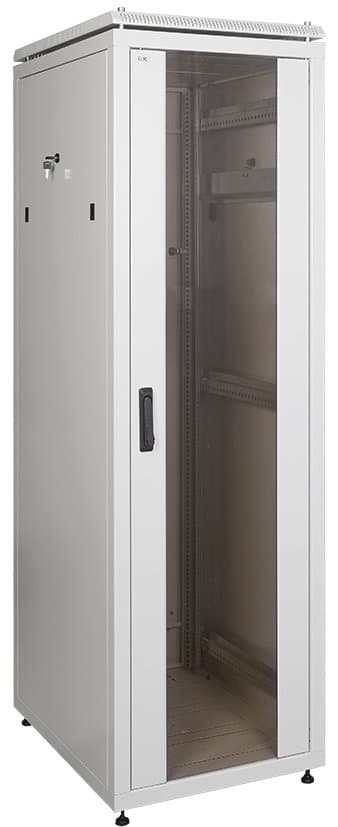 IEK LINEA N ITK Шкаф сетевой 19" LINEA N 18U 600х600 мм стеклянная передняя дверь серый LN35-18U66-G — миниатюра 2