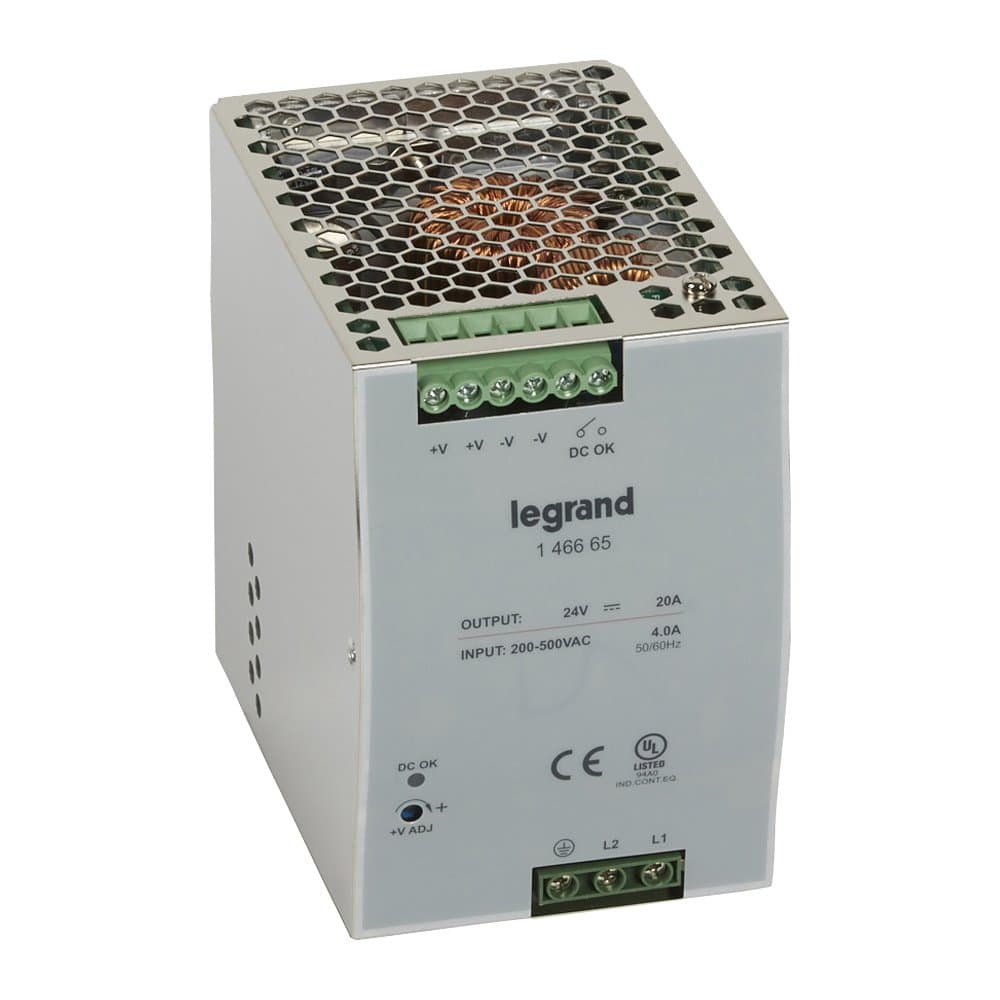 Legrand 1/2-фазный Импульсный источник питания 24В 480Вт20A 146665