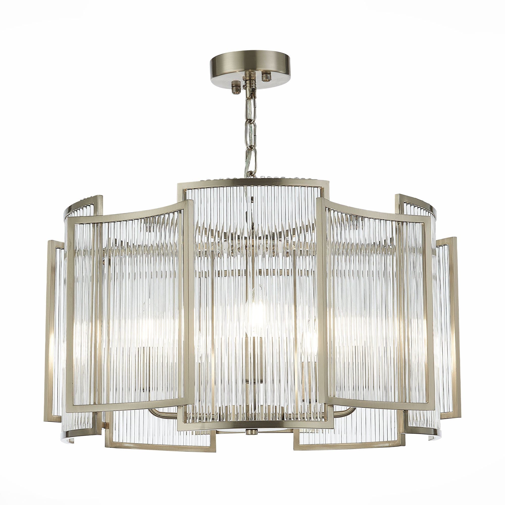 ST LUCE SL1234.103.05 Люстра подвесная Никель/Прозрачный, Никель E14 5*60W