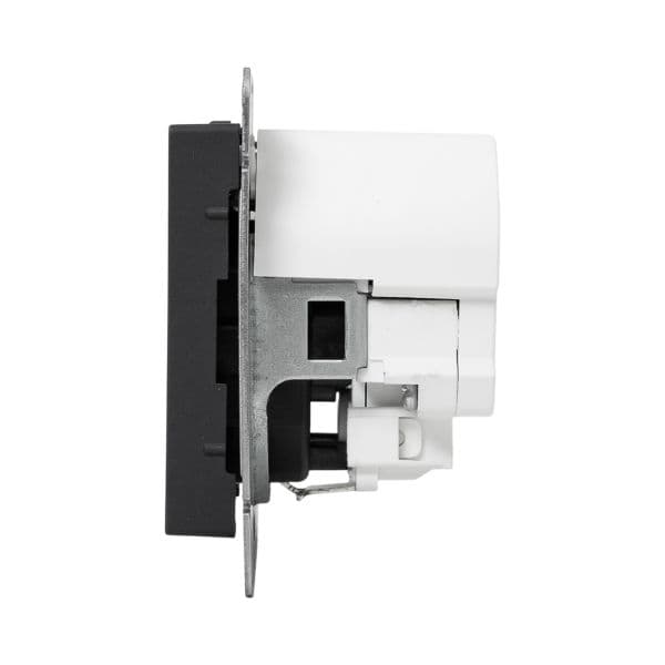EKF Механизм розетки с USB-A+С - 2шт, 16А, с заземлением, со шторками, чёрный Эпика — миниатюра 8