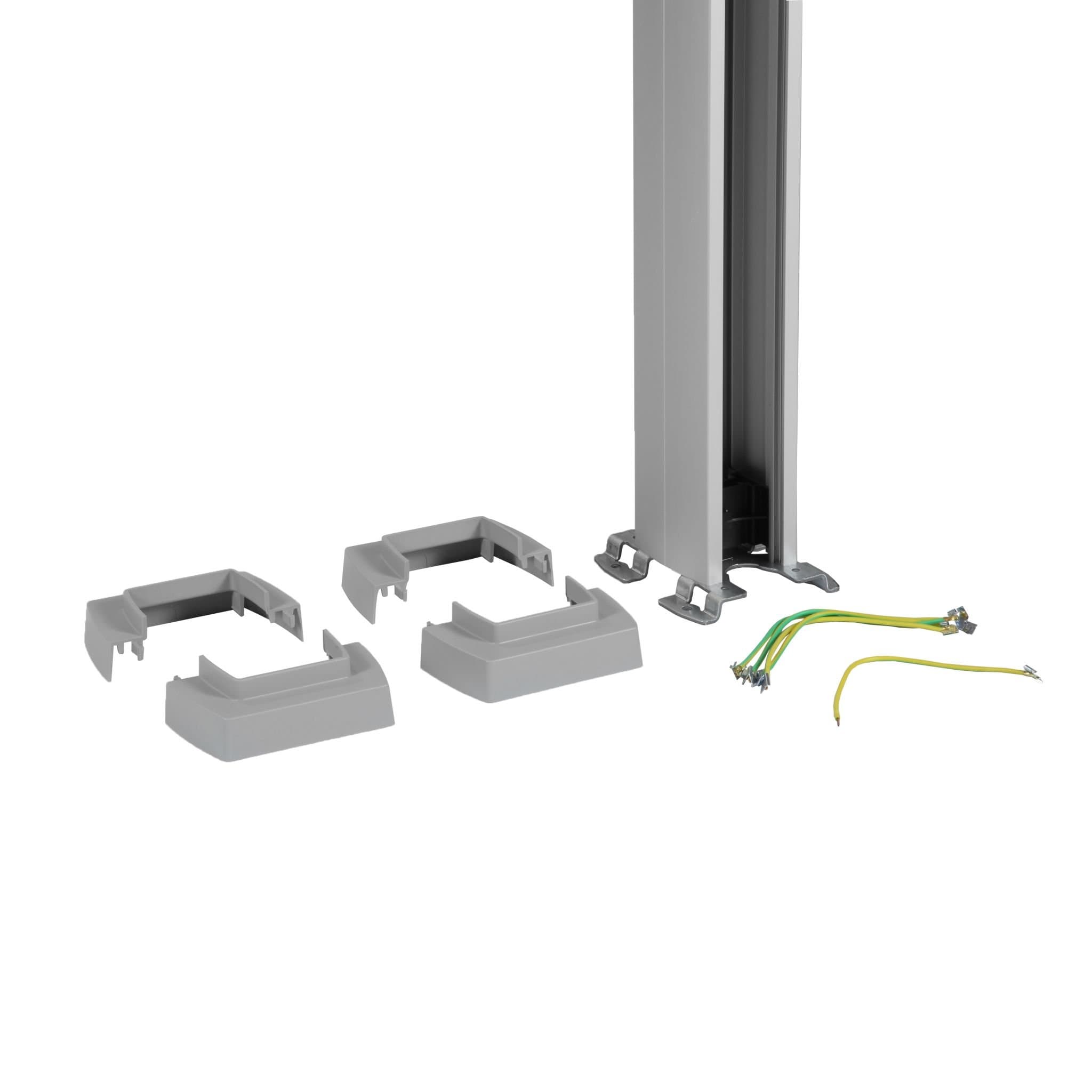 Legrand Snap-On колонна алюминиевая с крышкой из алюминия 1 секция 2,77 метра, с возможностью увеличения высоты колонны до 4,05 метра,  цвет алюминий 653011 — миниатюра 2