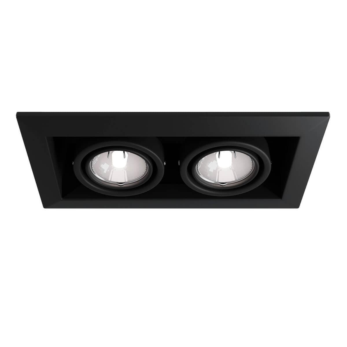 Maytoni DownLight Metal Черный Встроенный светильник 2xGU10 50W DL008-2-02-B