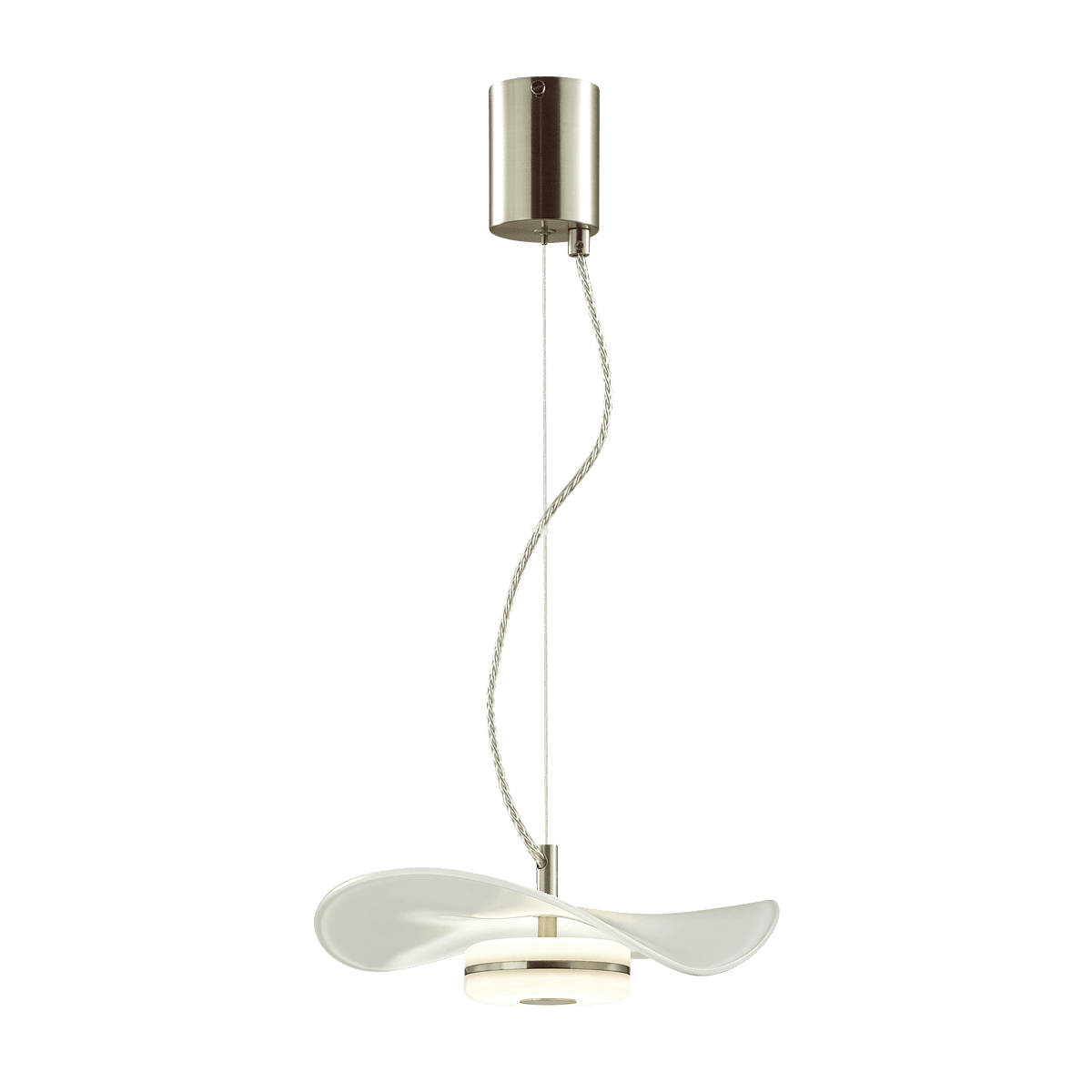Odeon Light 4856/10LA L-VISION ODL_EX21 никель/белый/стекло Подвес LED 1*10W 4000K FLUENT — миниатюра 2