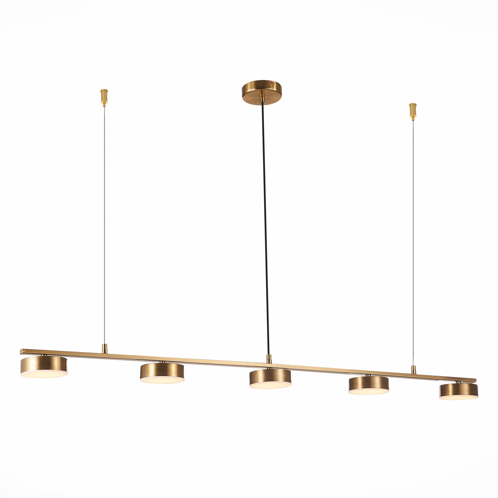 ST Luce SL6000.303.05 Светильник подвесной Латунь/Латунь LED 5*7W 3000K — миниатюра 1