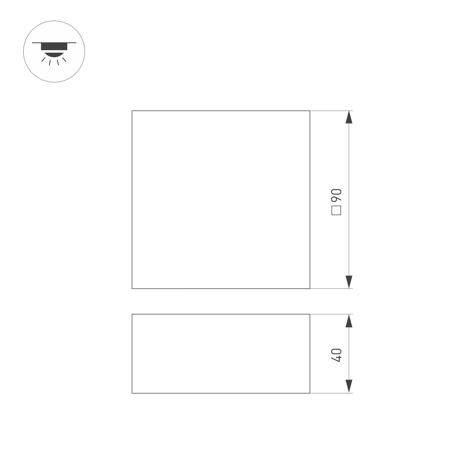 Arlight Светильник DL-GRIGLIATO-S90x90-12W Day4000 (BK, 90 deg, 230) (IP40 Металл, 3 года) 038336 — миниатюра 2