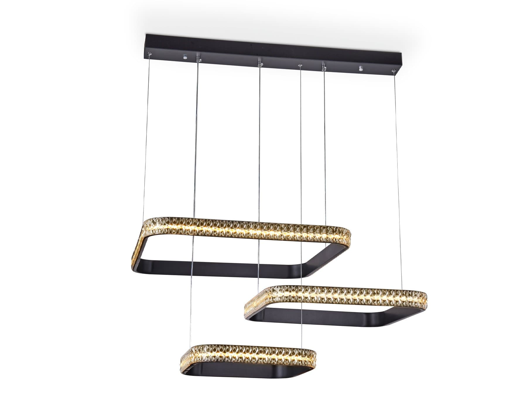 Ambrella Потолочный светодиодный светильник с пультом FA6166 BK черный 131W 720*500*900 (ПДУ РАДИО 2.4) — миниатюра 5