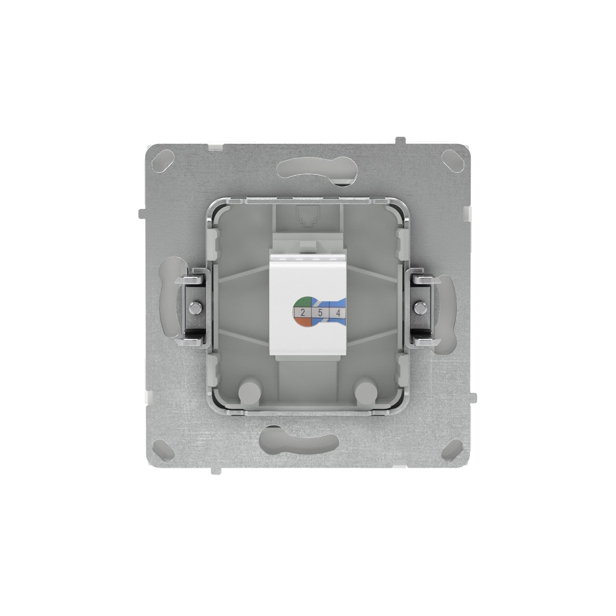 DKC KANT Компьютерная розетка RJ-45 без шторки, кат.6А одинарная,белая магнолия — миниатюра 3