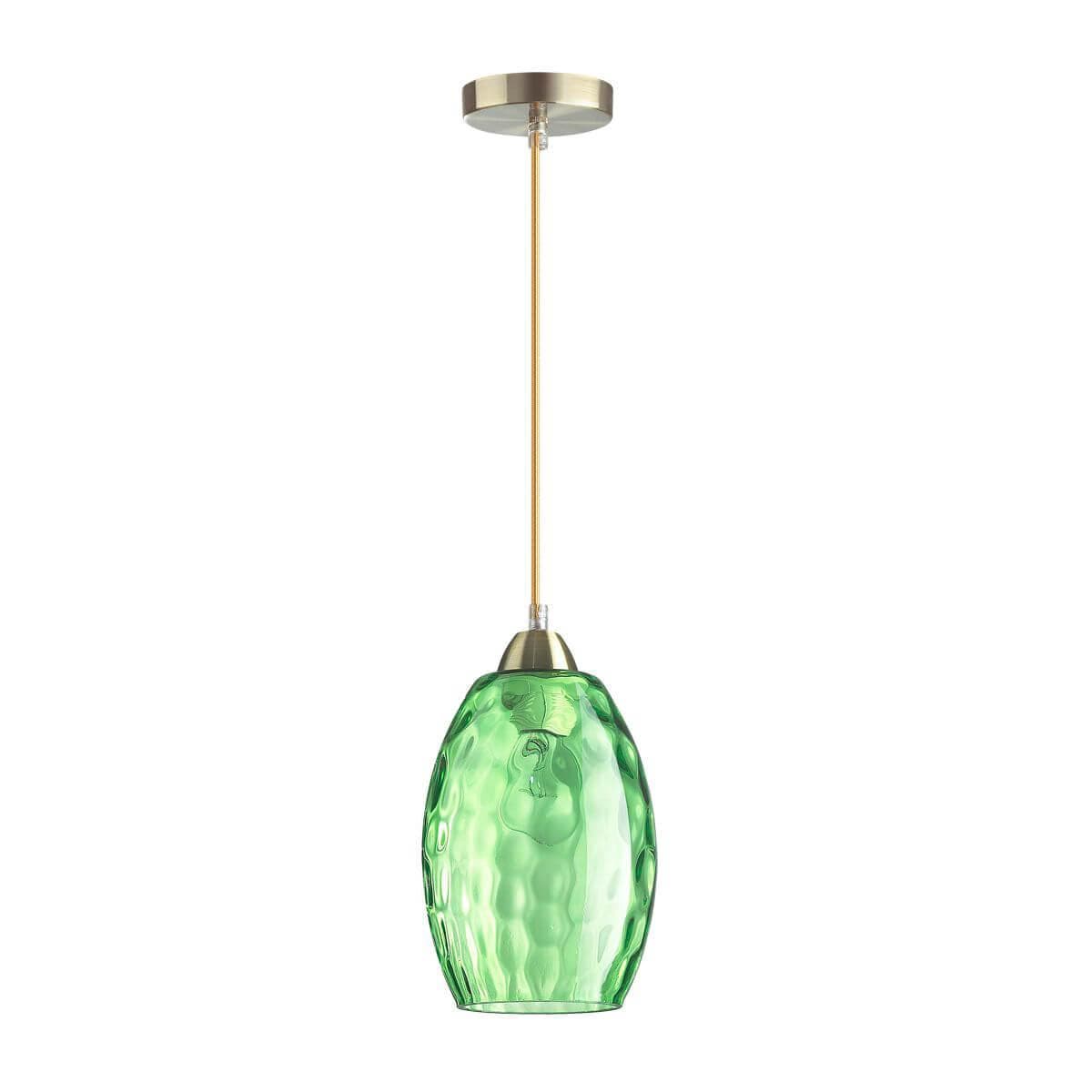 Lumion 4484/1 LN20 античная бронза, зеленый Подвес E27 60W 220V SAPPHIRE — миниатюра 2