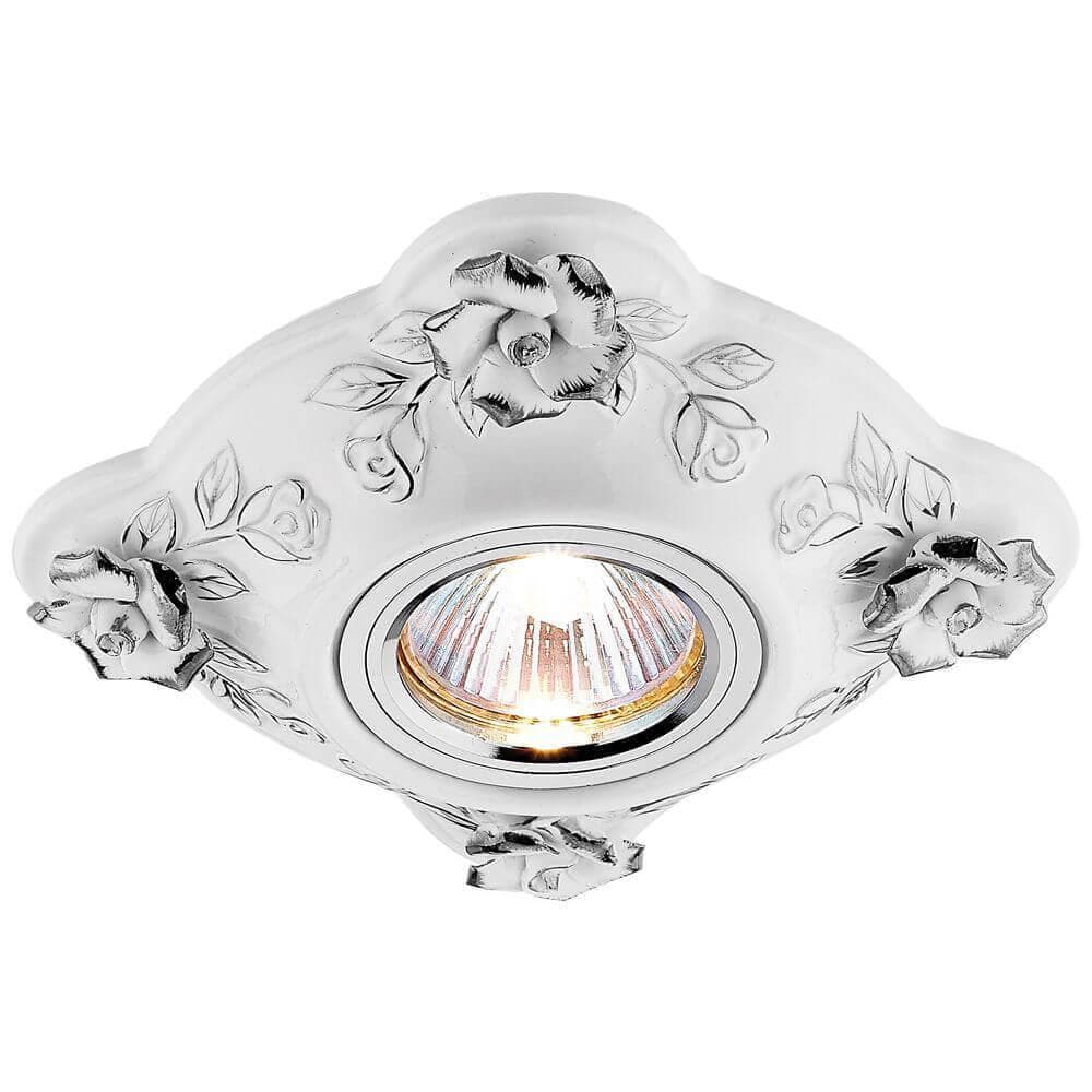 Ambrella Встраиваемый потолочный точечный светильник D5504 W/CH белый хром керамика — миниатюра 1