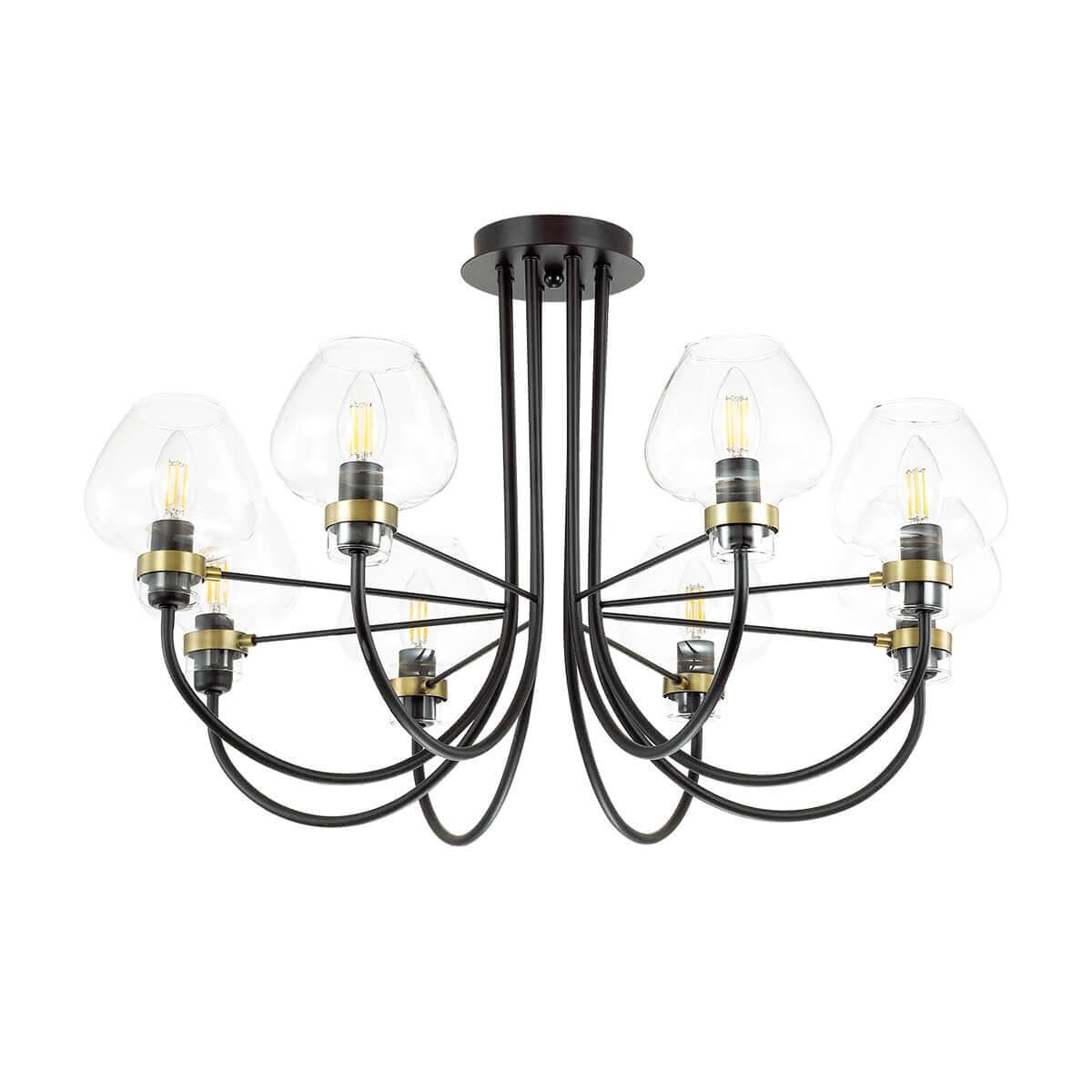Lumion 3708/8C LN18 137 чёрный Люстра потолочная E14 8*40W 220V ILONA — миниатюра 2