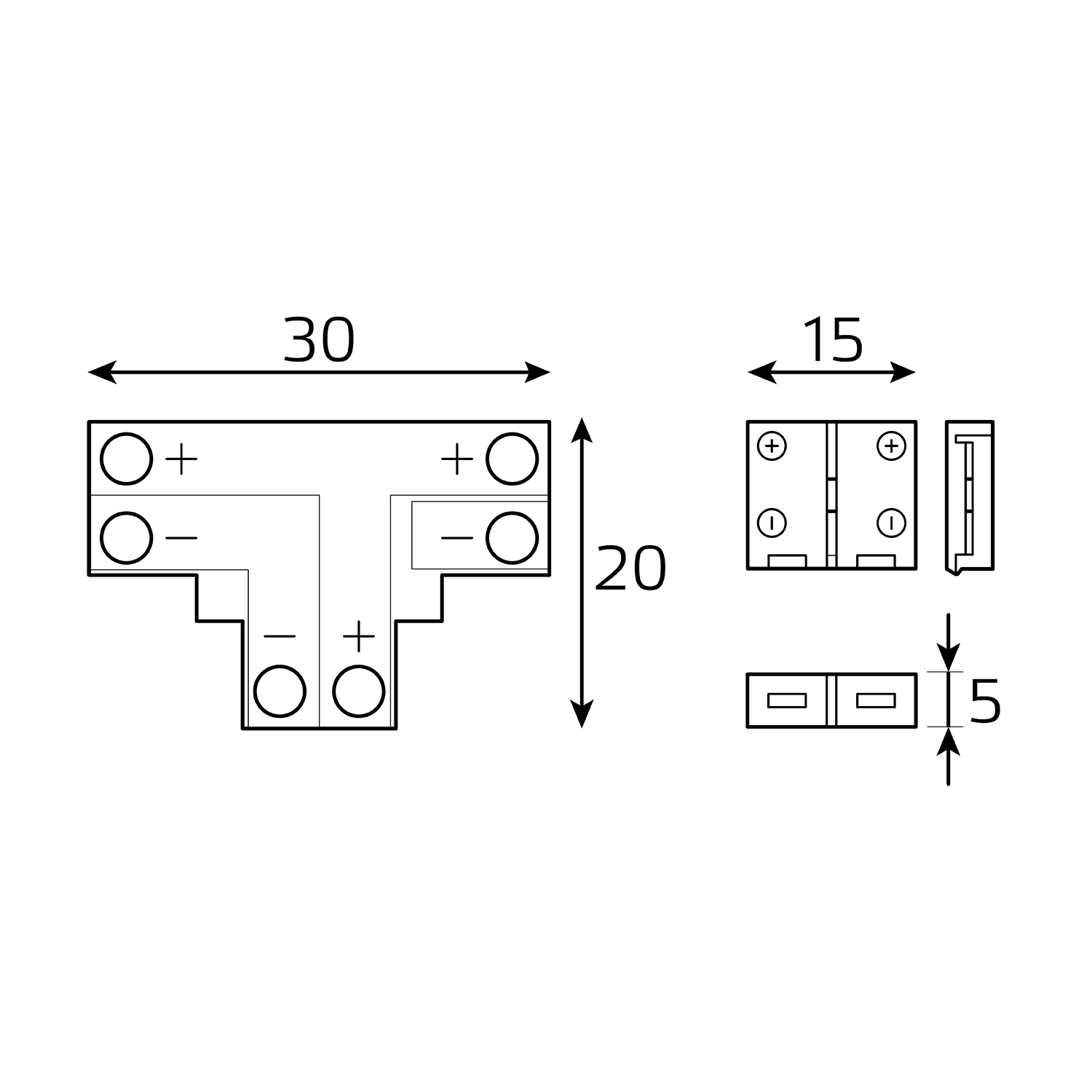 Gauss Набор коннекторов Basic для LED-ленты 10 mm 5050 IP20 BT431 — миниатюра 2