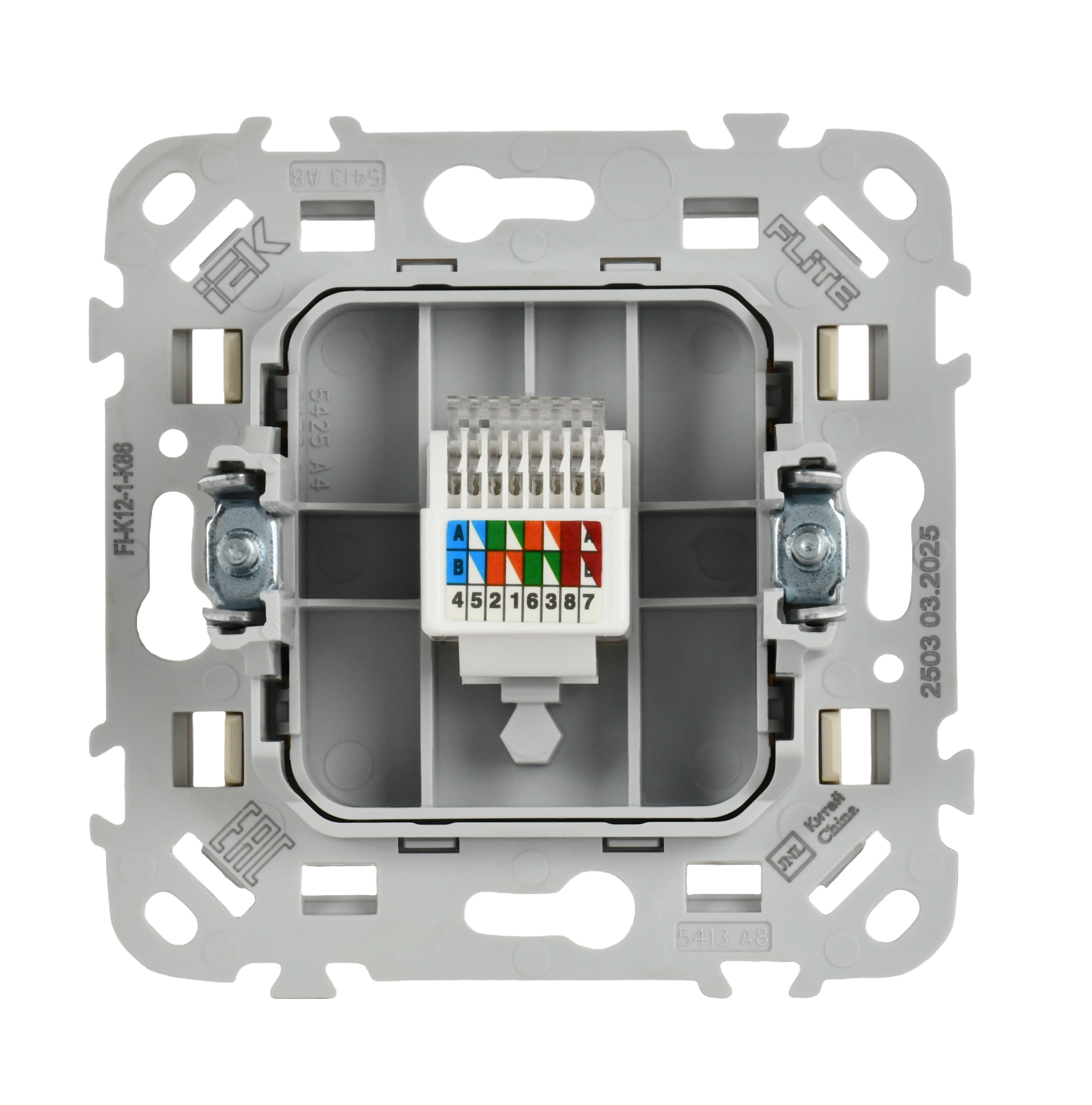 IEK FLITE Сливочный Розетка компьютерная RJ45 категория 5Е UTP — миниатюра 3
