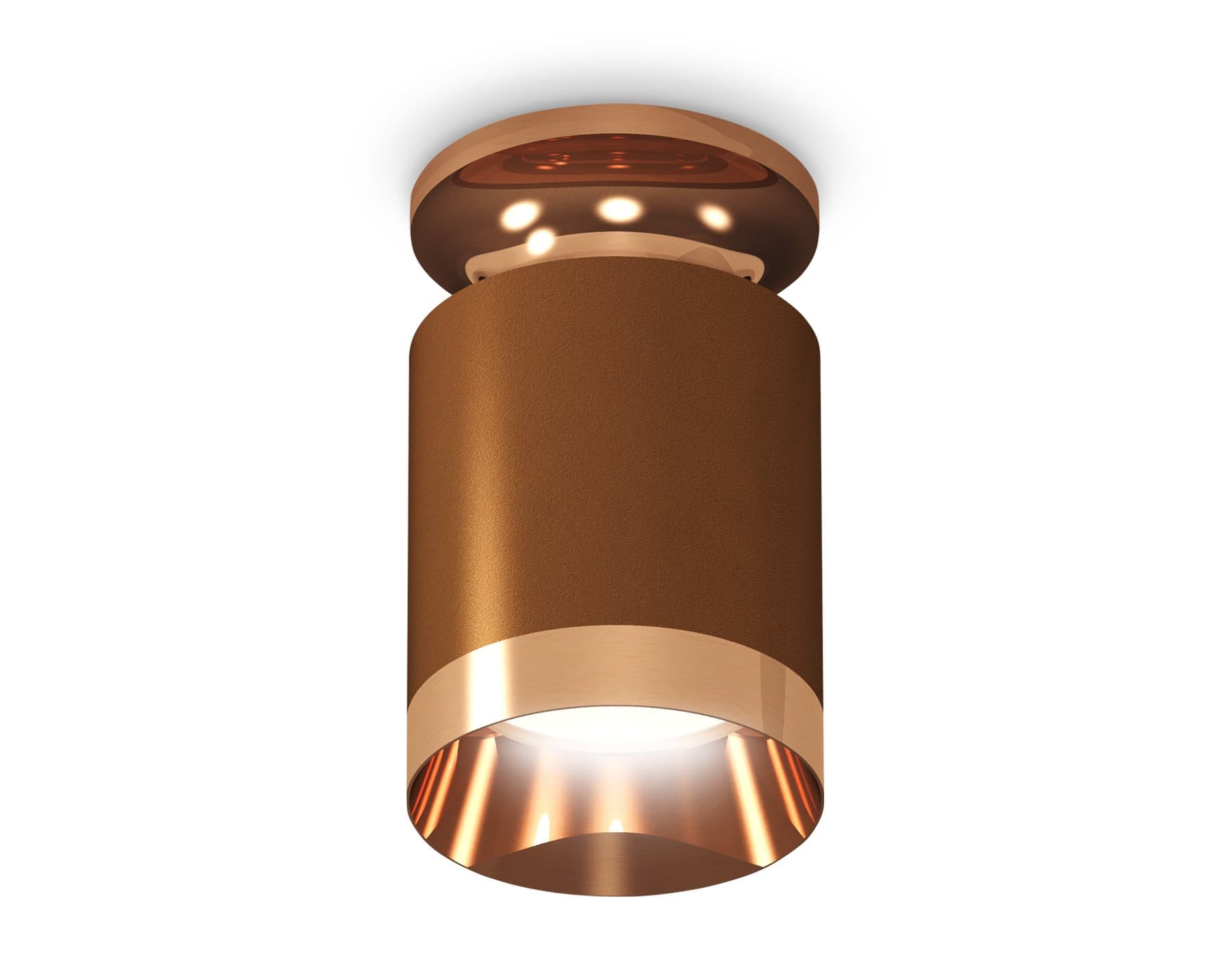 Ambrella Комплект накладного светильника XS6304150 SCF/PPG кофе песок/золото розовое полированное MR16 GU5.3 (N6906, C6304, N6135) — миниатюра 1