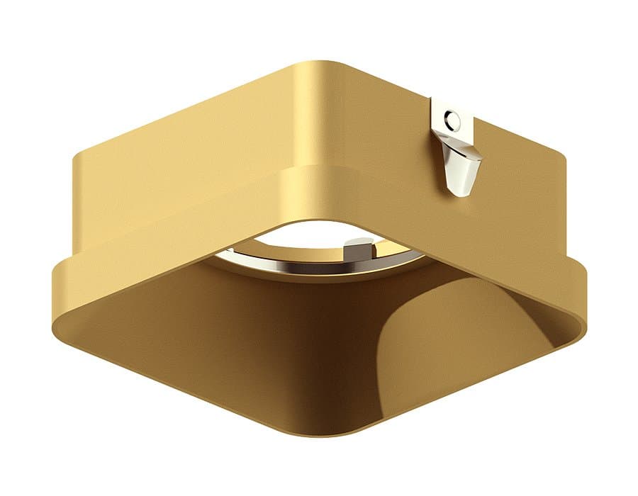 Ambrella Насадка передняя для корпуса светильника с размером отверстия 70*70mm N7704 SGD золото песок 70*70*H35mm Out10mm MR16 — миниатюра 1