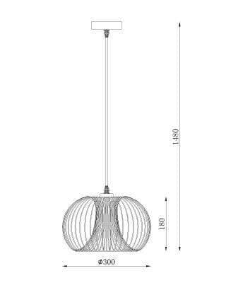 Lucide VINTI Черный Подвесной светильник 02400/30/30 — миниатюра 3