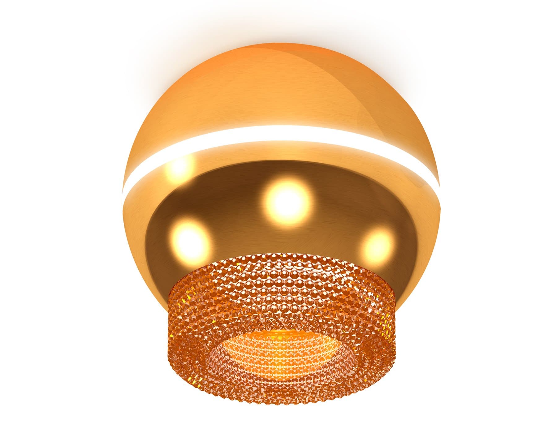 Ambrella Комплект накладного светильника XS1105020 PYG/CF золото желтое полированное/кофе MR16 GU5.3 LED 3W 4200K (C1105, N7195) — миниатюра 1