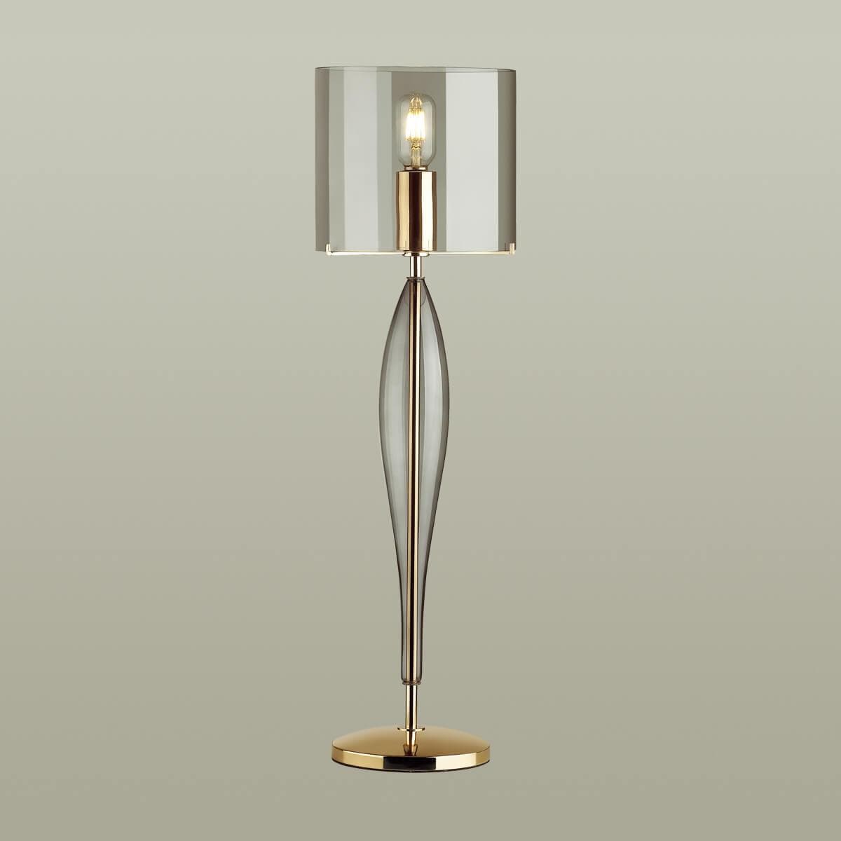 Odeon Light 4850/1T STANDING ODL_EX21 дымчатый/золото/стекло Высокая Лампа E27 1*60W TOWER — миниатюра 5