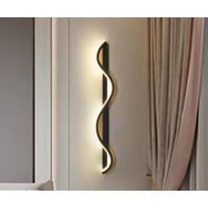 Kink Light 08418B-80R,19(3000K) Бра Вали черный (правое) w15 h80 Led 18W (3000K)