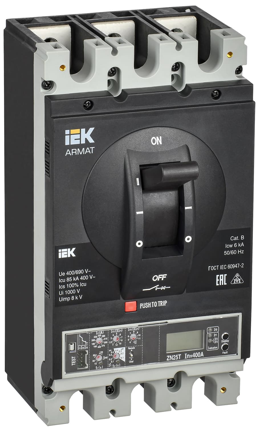 IEK ARMAT Автоматический выключатель в литом корпусе 3P H 85кА 400А эл. пр.