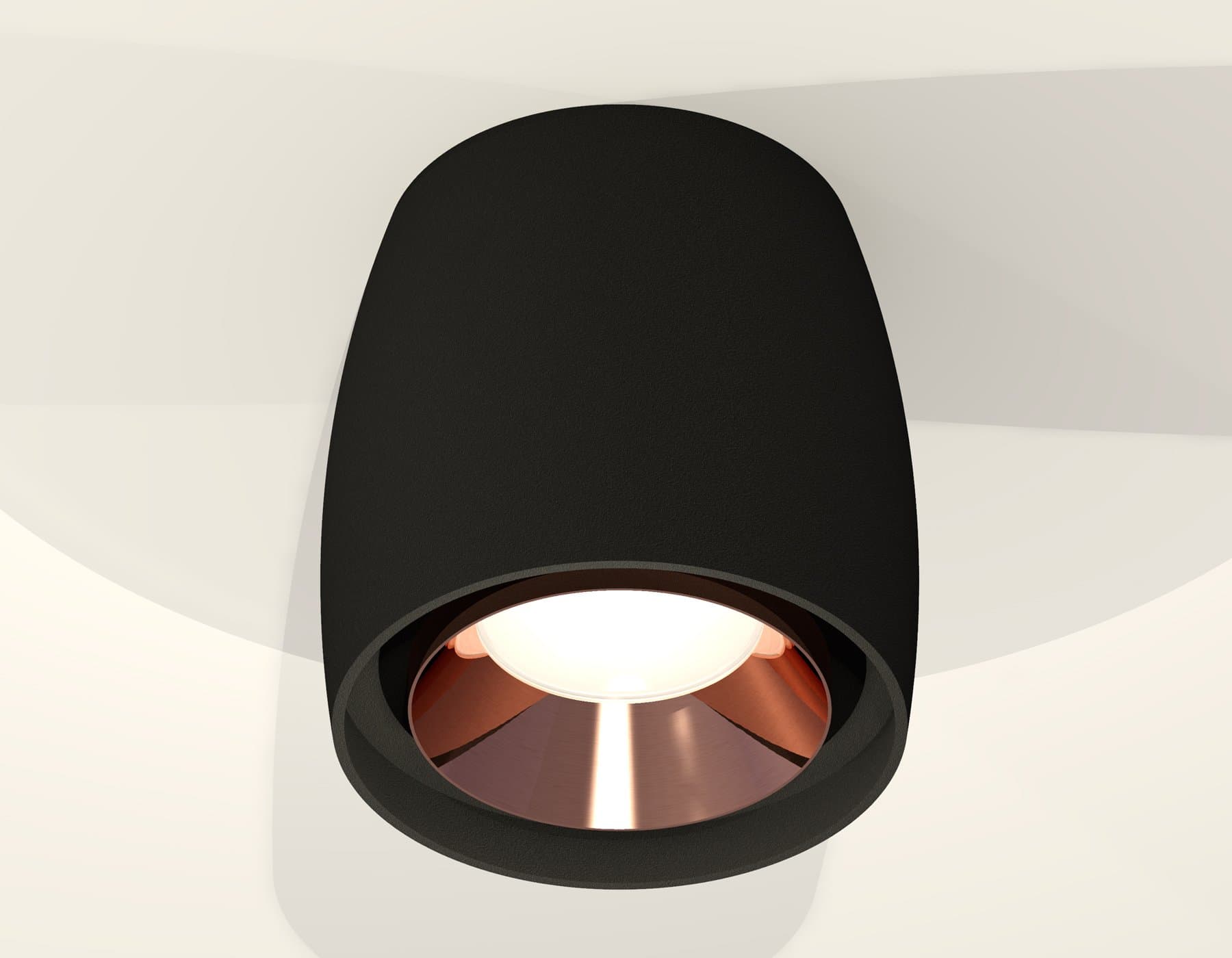 Ambrella Комплект накладного светильника XS1142005 SBK/PPG черный песок/золото розовое полированное MR16 GU5.3 (C1142, N7035) — миниатюра 3