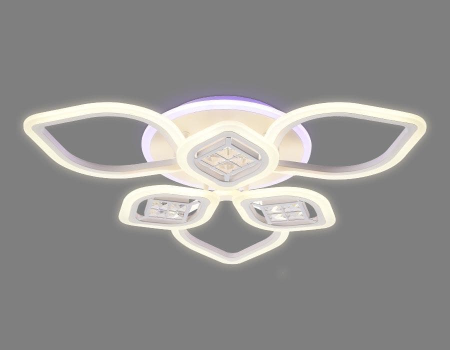 Ambrella Потолочный светодиодный светильник с пультом FA282/3+3 WH белый 116W 660*600*120 (ПДУ РАДИО 2.4G) — миниатюра 4
