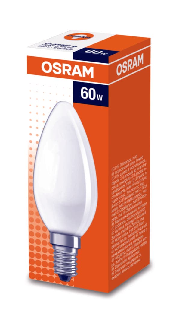 Osram Лампа накаливания CLAS B матовая 60W E14 4008321410719 — миниатюра 2