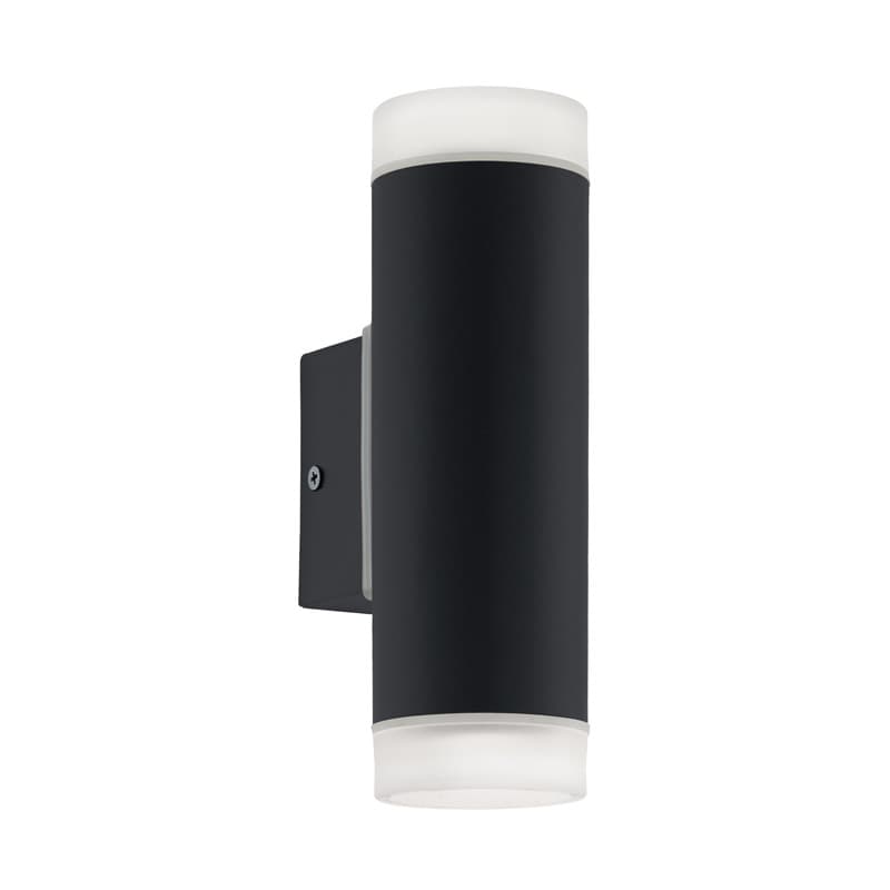 Eglo Уличный светодиодный светильник наcтенный RIGA-LED, 2х5W (GU10), H205, гальван. сталь, черный/пластик матовый 96505