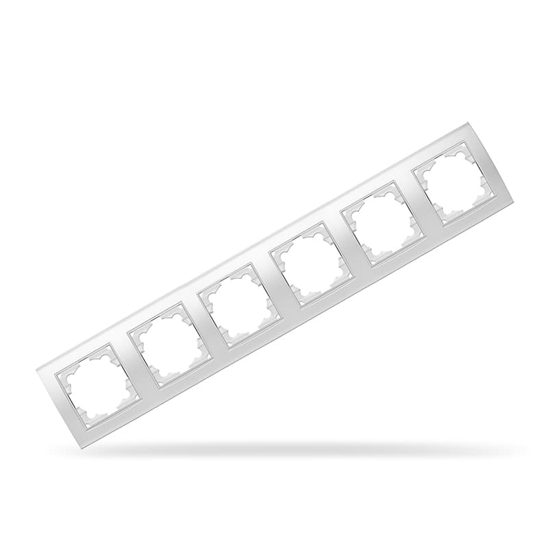 UNIVersal "Бриллиант" Рамка Бел 6-ти местная горизонтальная 1030