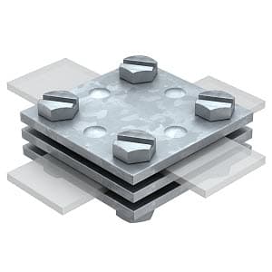OBO Bettermann Соединитель полосы крестовой 5314615 — миниатюра 2