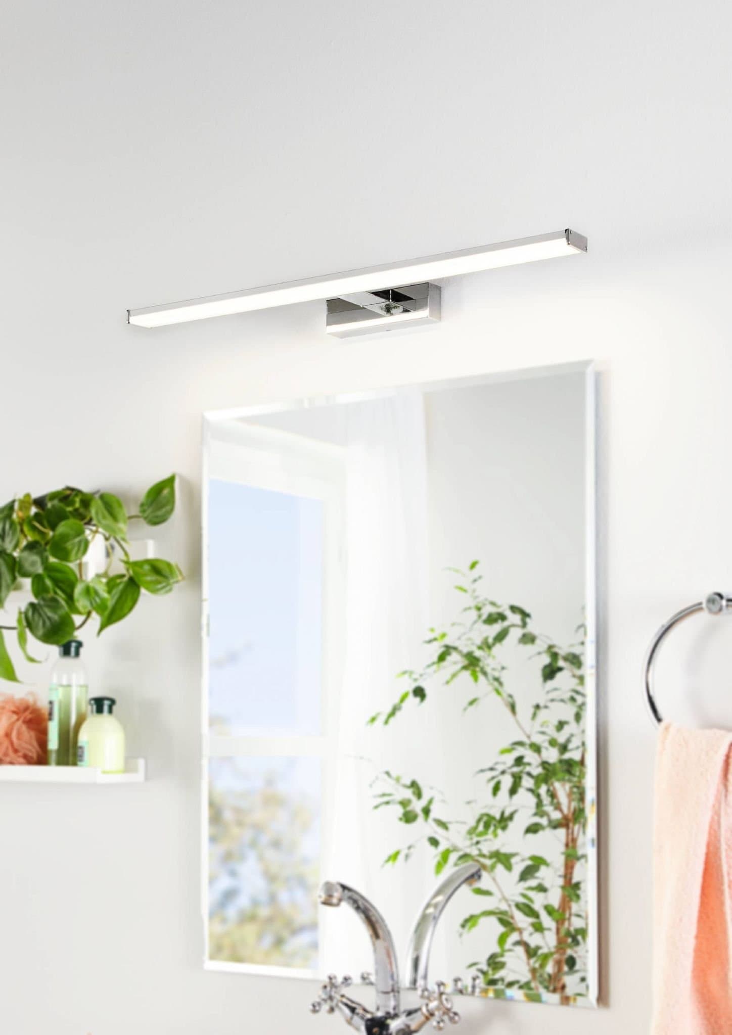 Eglo Подсветка LED для зеркал PANDELLA 1, 11W(LED), L600, IP44, сталь, хром, серебро/пластик, белый 96065 — миниатюра 2