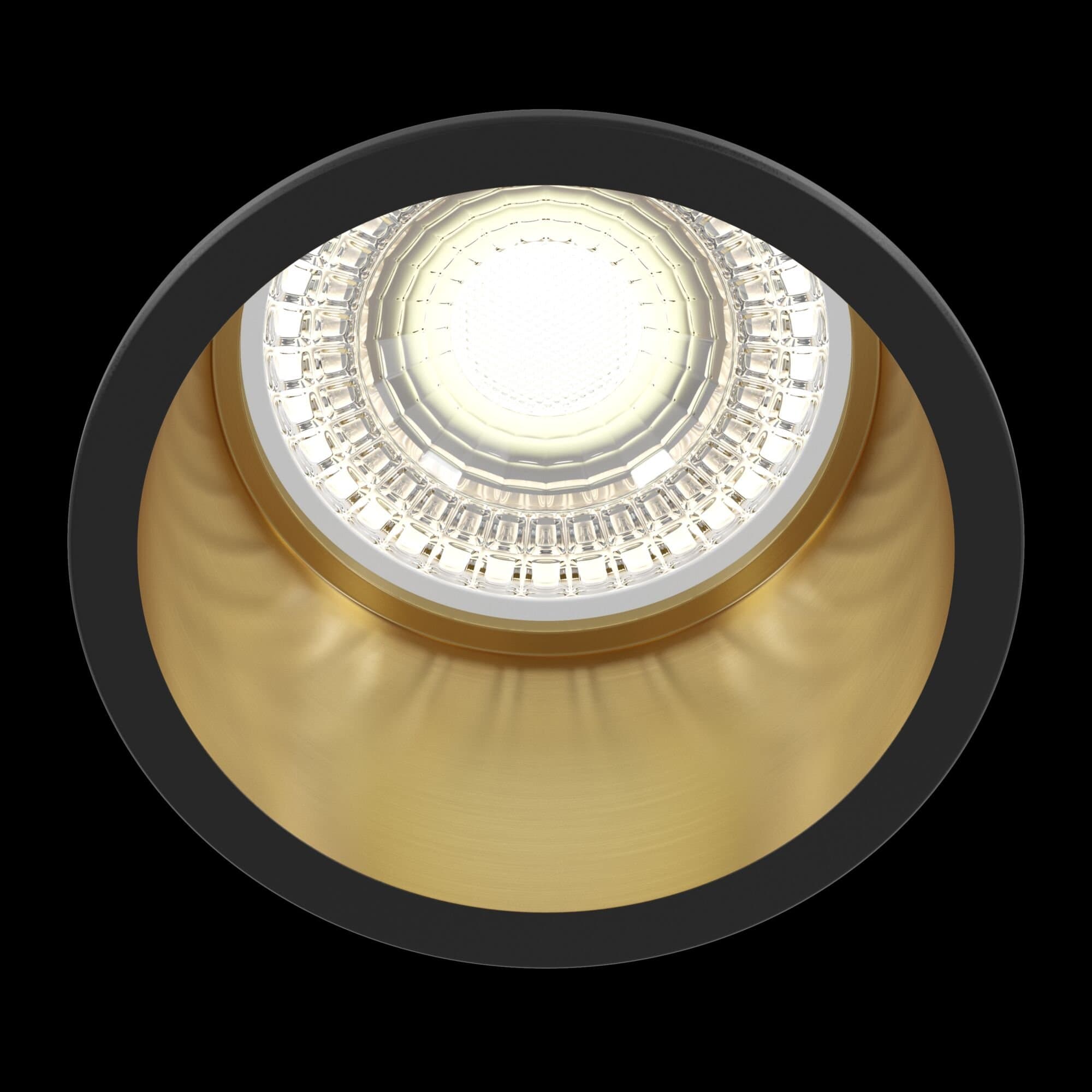 Maytoni Downlight Reif Черный с Золотом Встраиваемый светильник DL049-01GB — миниатюра 5