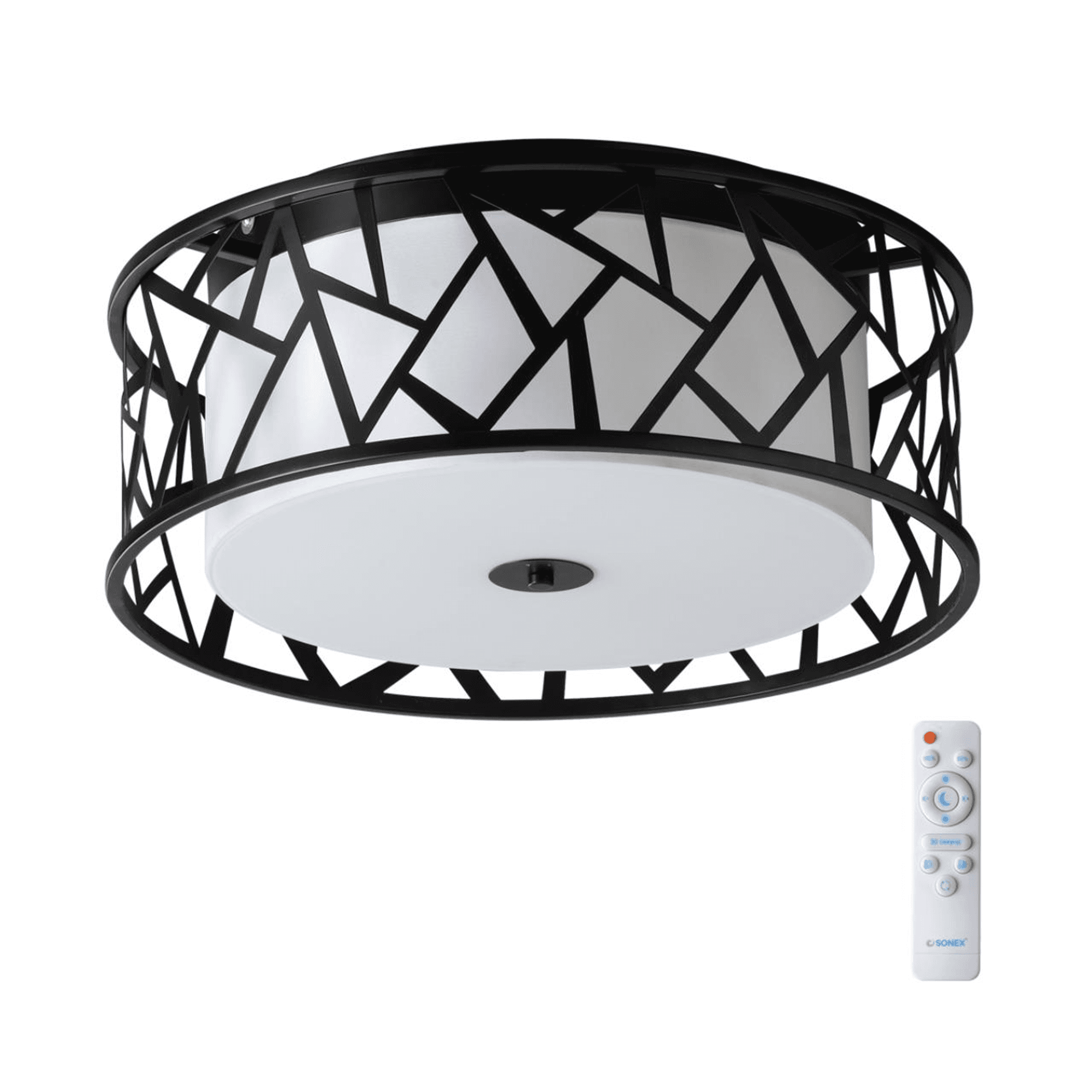 Sonex 7700/40L AVRA LED SN Светильник металл/пластик/белый/черный LED 40Вт 3000-6000K D500 IP20 пульт ДУ FABIANA
