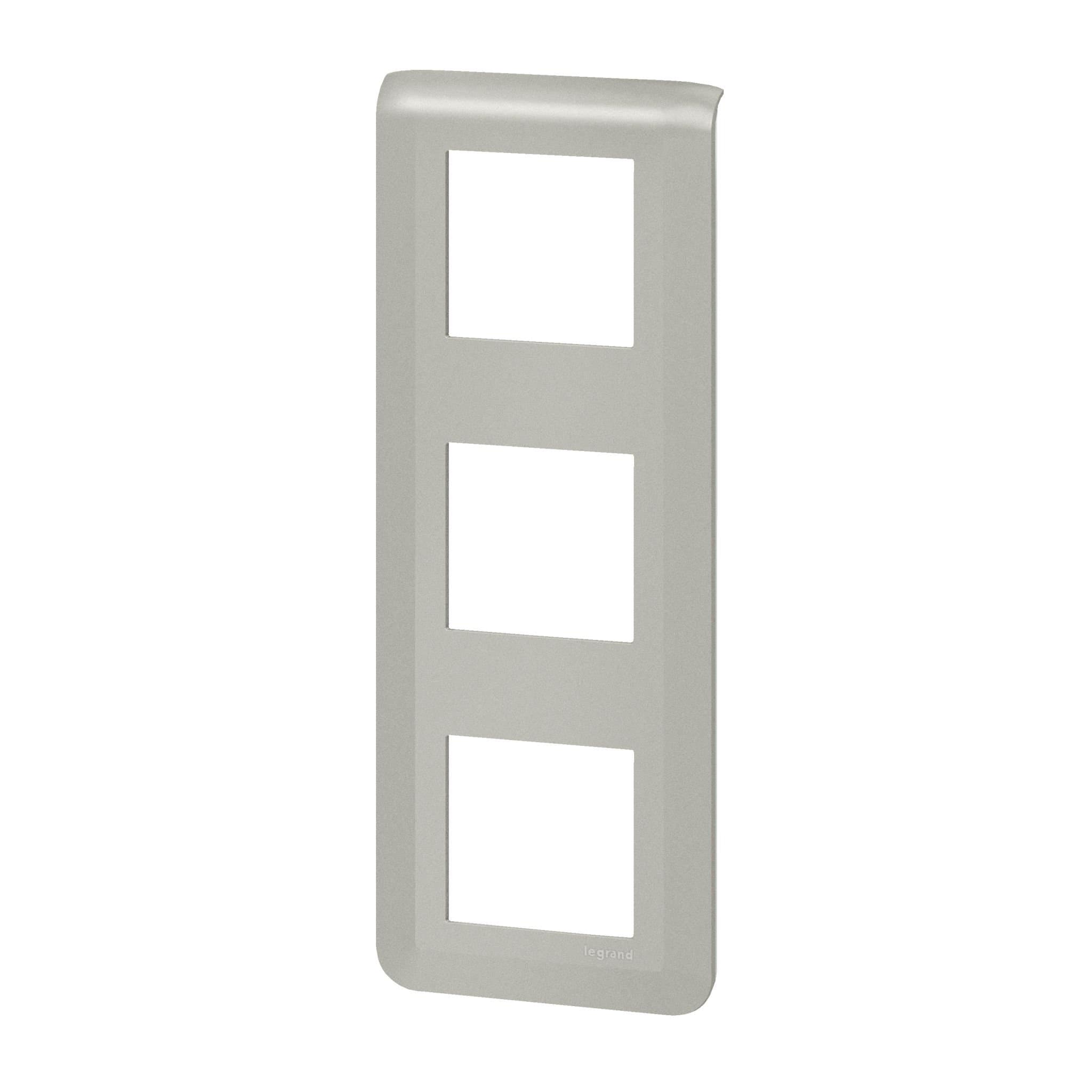 Legrand Mosaiс Рамка - Программа Mosaic - 3х2 модуля - вертикальная - алюминий 079323L — миниатюра 2