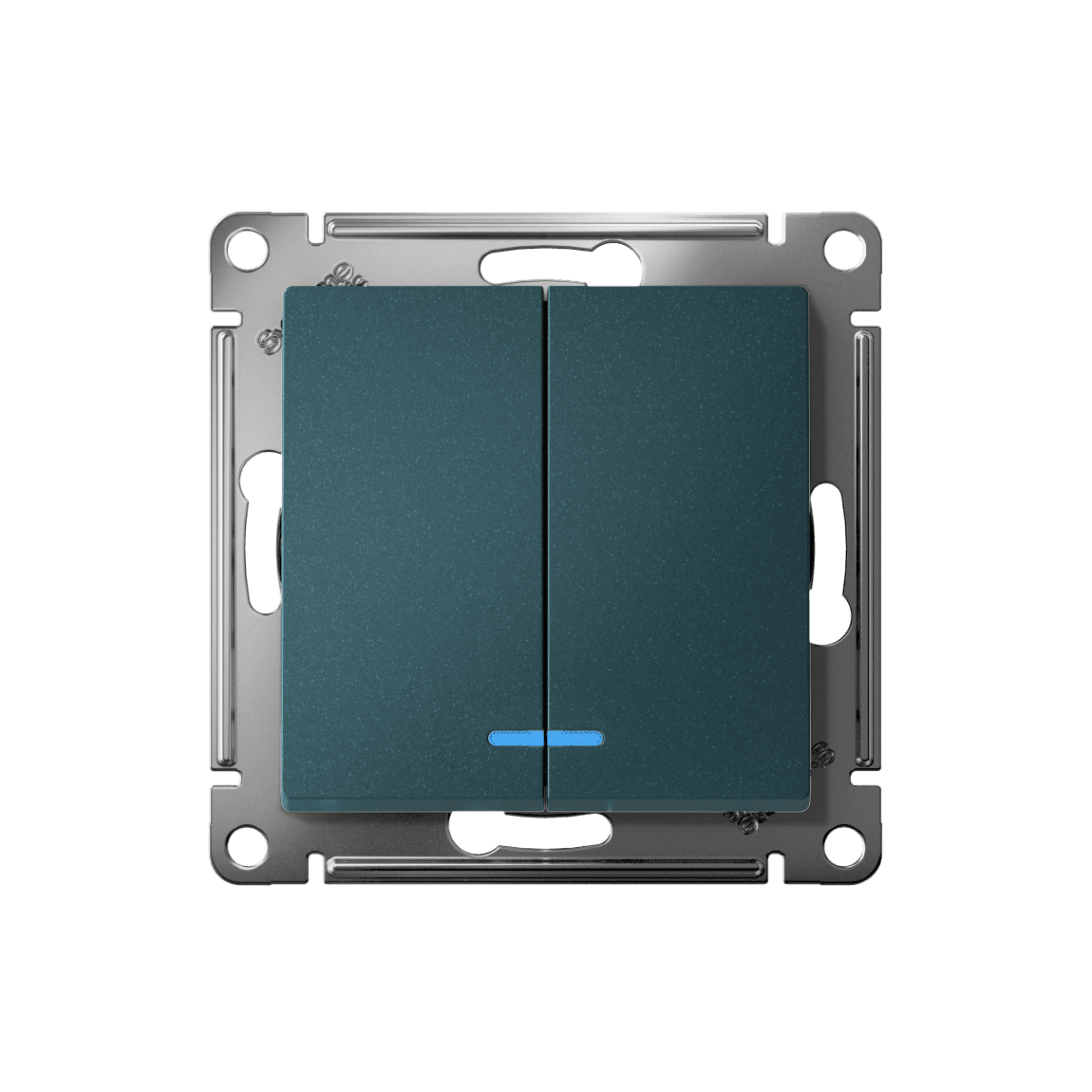 Systeme Electric AtlasDesign Изумруд Выключатель 2-клавишный с подсвет.,сх.5а, 10АХ,мех., быстрозажим. клем. — миниатюра 4