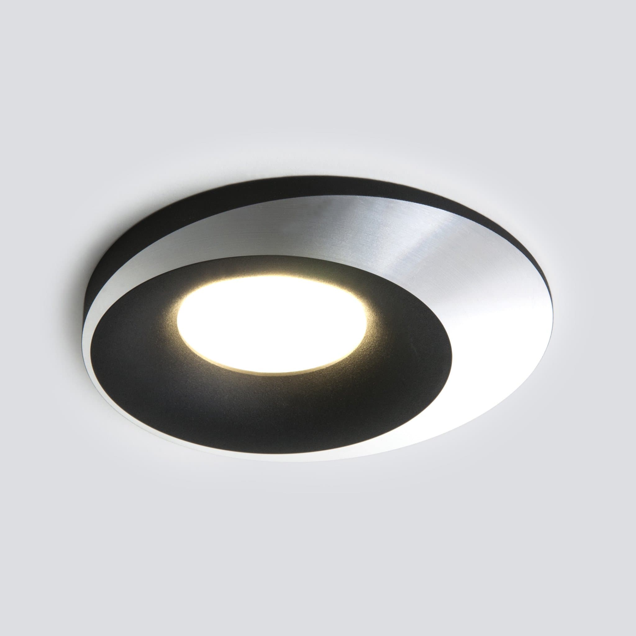 Elektrostandard 124 MR16/светильник встраиваемый/ черный серебро a053358