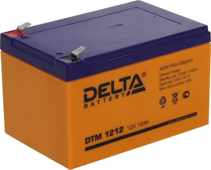 Delta Аккумуляторная батарея DTM 1212 (12V/12Ah)