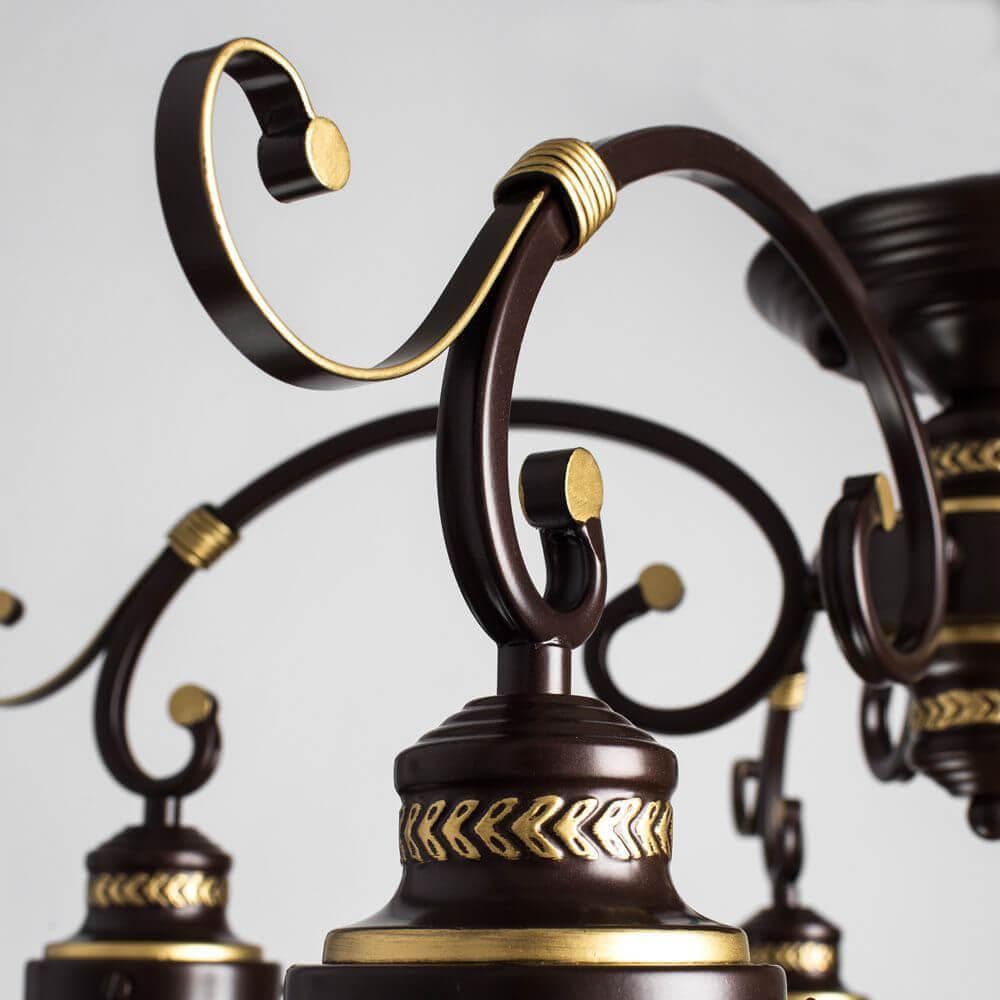 Arte Lamp Grazioso Коричневая/Прозрачная Люстра 5x60W 5xE27 A4577PL-5CK — миниатюра 4