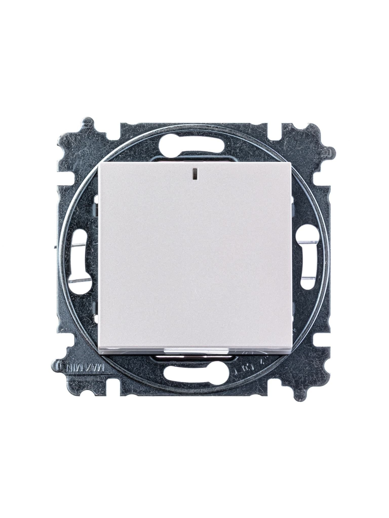 ABB EPJ Levit жемчуг / ледяной Выключатель 1-клавишный с подсветкой 2CHH590146A6068 — миниатюра 2