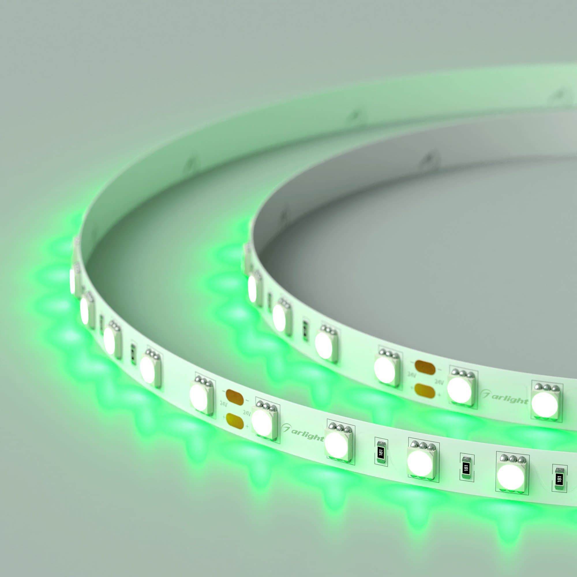 Arlight Светодиодная лента RT-B60-10mm 24V Green (14.4 W/m, IP20, 5060, 5m) (Открытый) 008818(2) — миниатюра 4