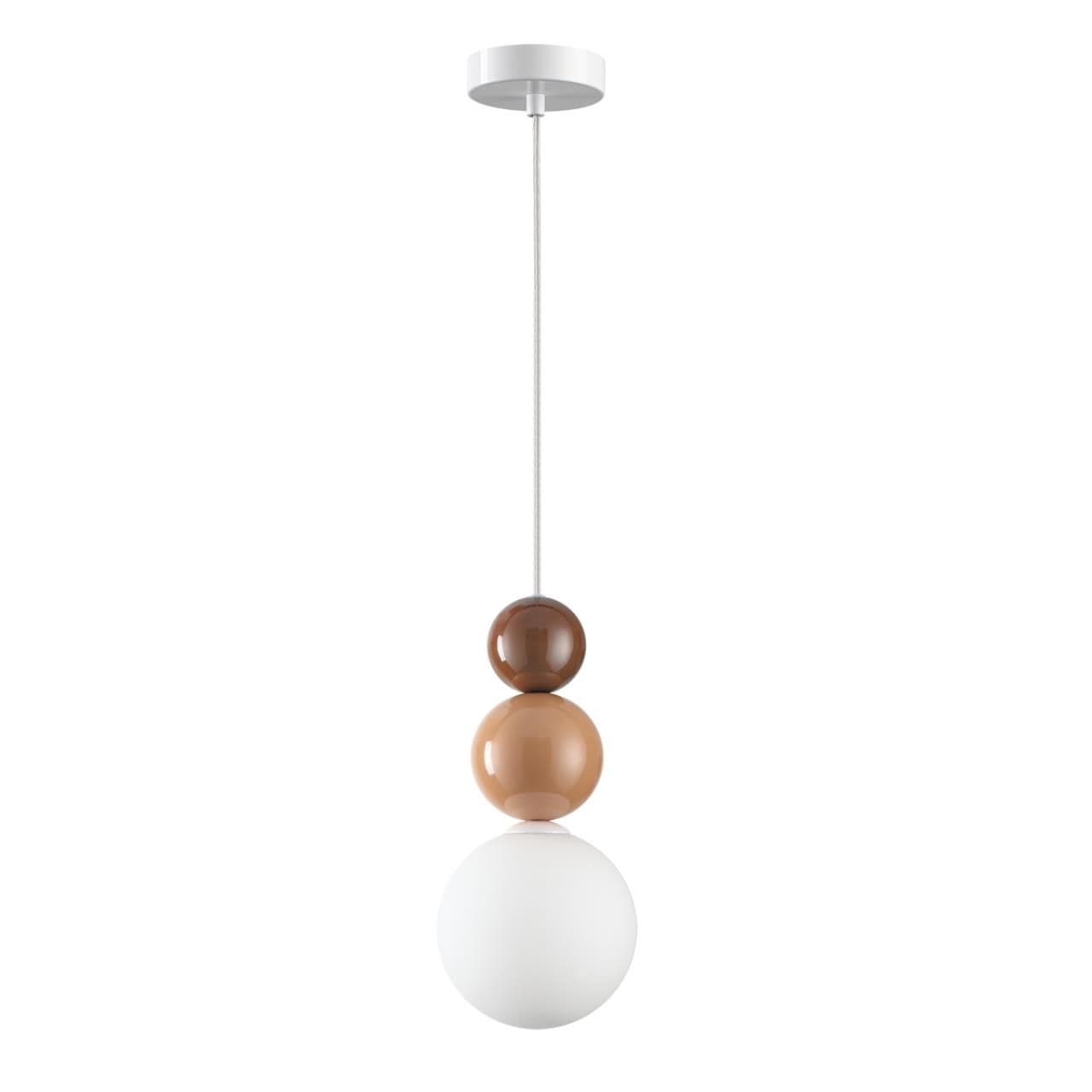 Lumion 6558/1 SUSPENTIONI LN24 белый/белый, коричнеый, кремовый/металл/металл, стекло Подвес G9 1*20W 220V BONBONES