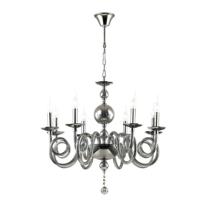 Odeon Light 4601/8 ODL19 506 хром/дымчатый/хрусталь Люстра E14 8*40W IRIA — миниатюра 1