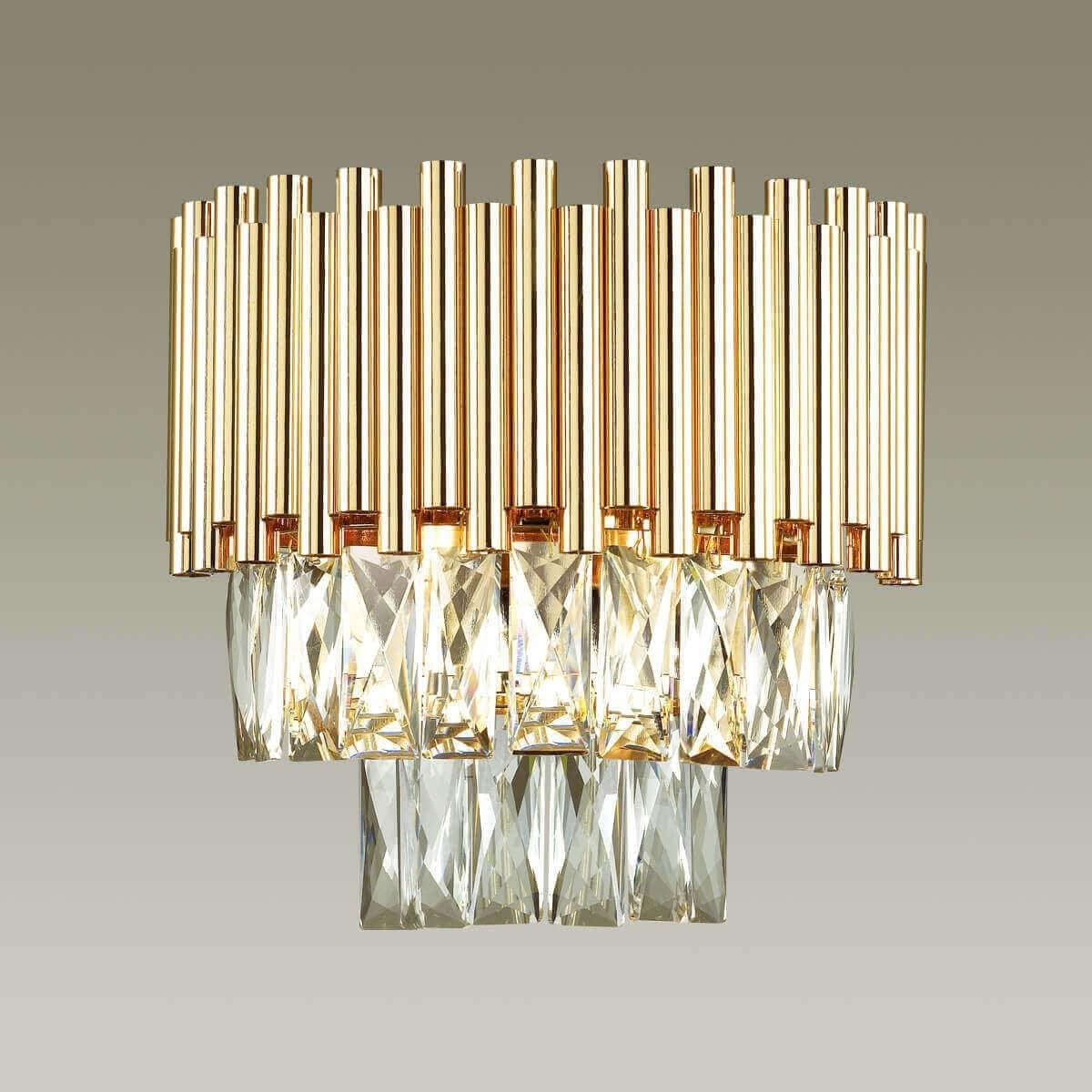 Odeon Light 4120/2W HALL ODL21 369 золото/хрусталь Бра E14 2*40W PALLADA — миниатюра 2