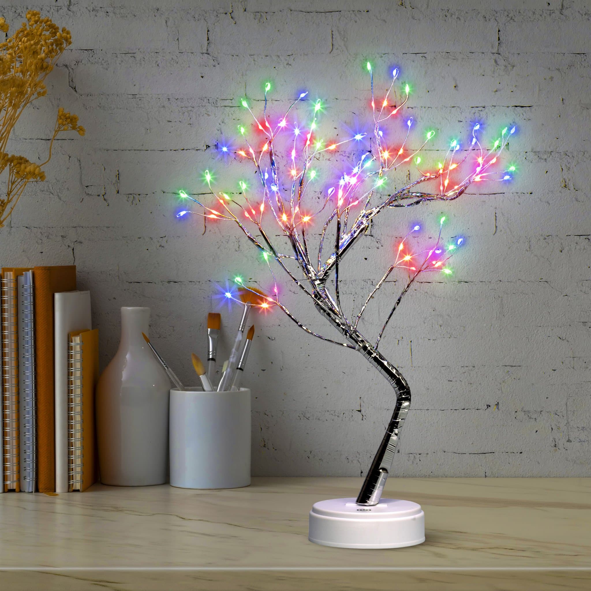 ЭРА ЕGNID - 36MC Светодиодная новогодняя фигура Дерево c самоцветами 36 microLED, 3АА, IP20