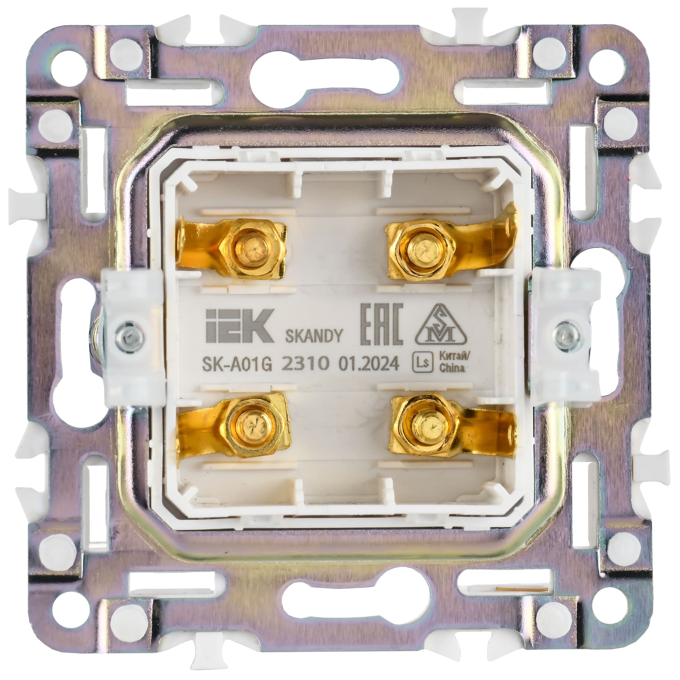 IEK SKANDY Графит Аудиорозетка 4-ая SK-A01G — миниатюра 3