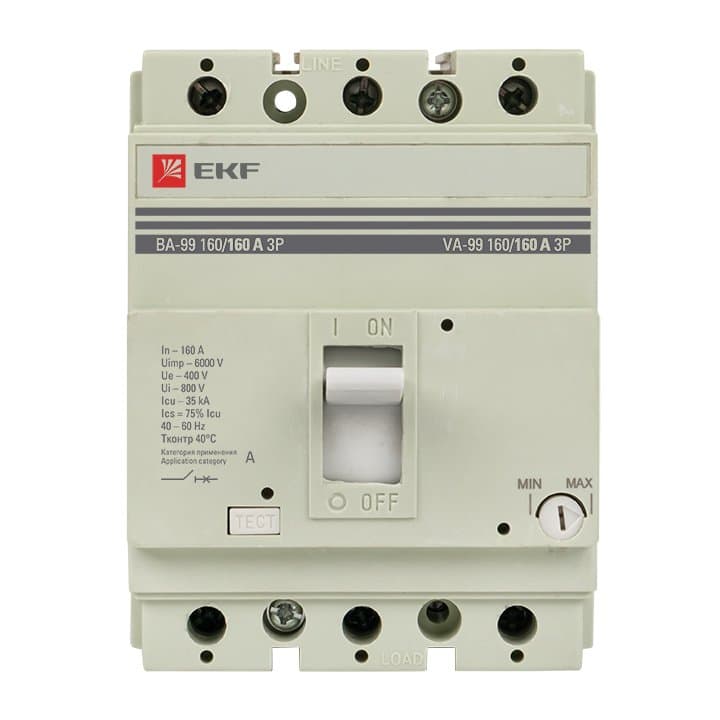 EKF PROxima Автоматический выключатель ВА-99 160/160А 3P 35кА mccb99-160-160 — миниатюра 4