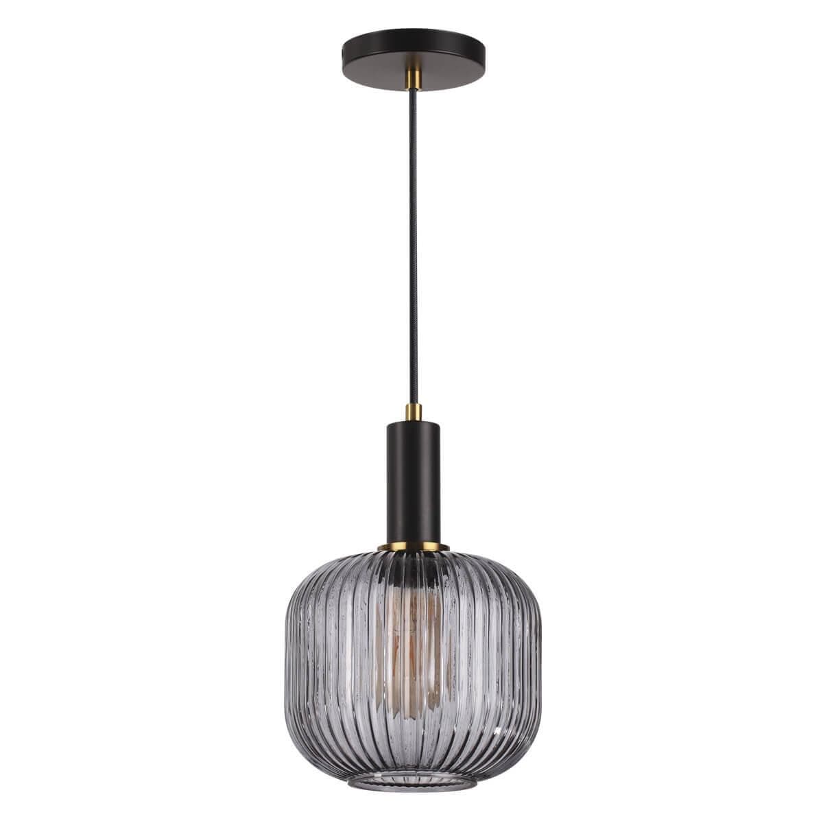 Lumion 4451/1 LN20 254 черный, стекло Подвес E27 1*60W 220V MERLIN — миниатюра 2