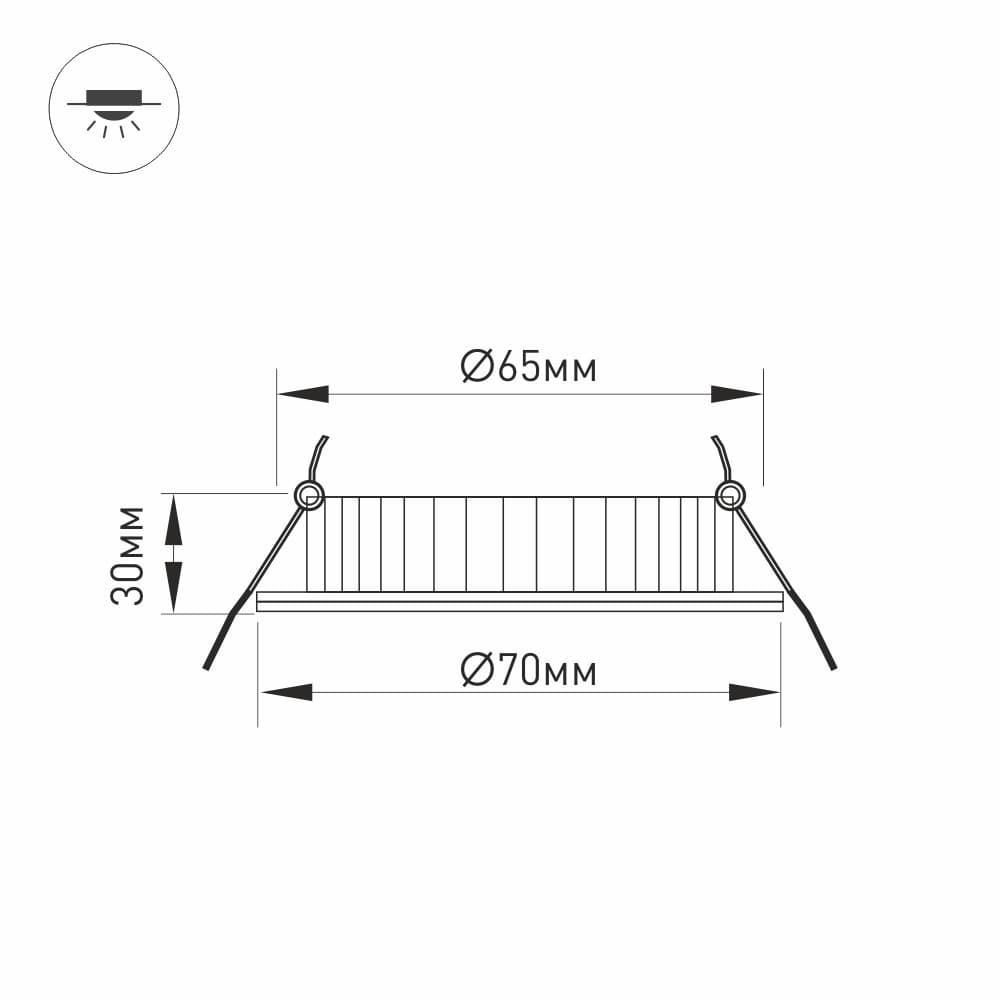 Arlight Светодиодный светильник LTM-R70WH-Frost 4.5W Day White 110deg (IP40 Металл, 3 года) 020770 — миниатюра 2