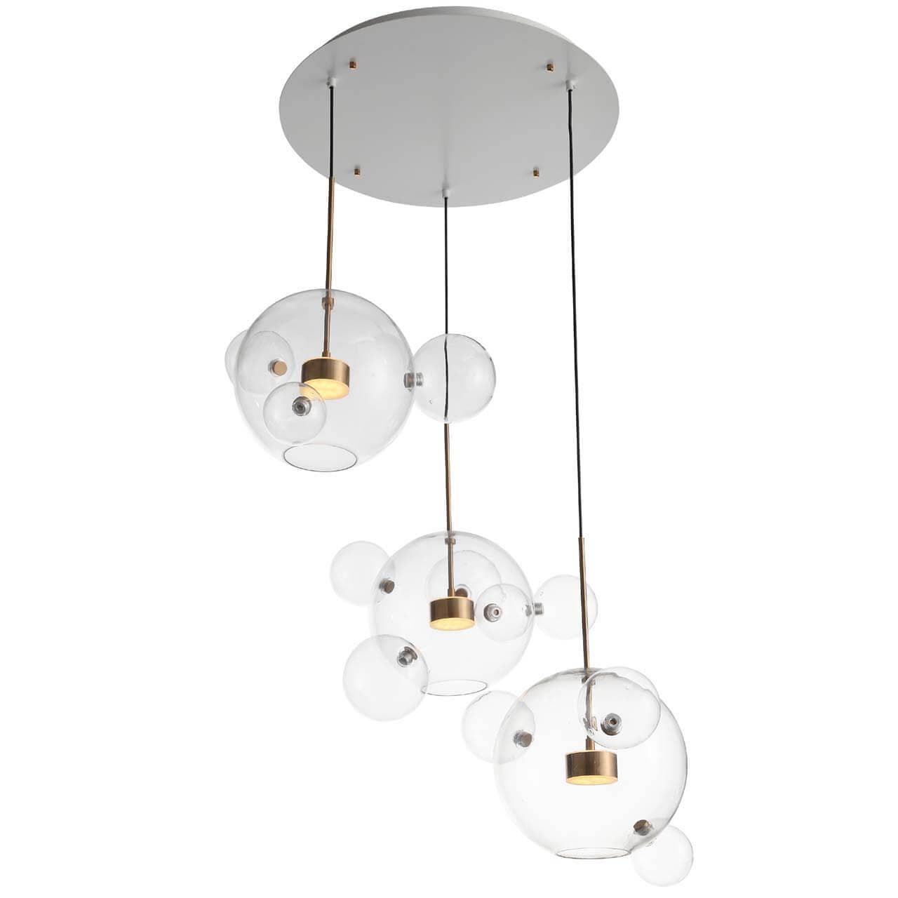 ST Luce SL1133.203.03 Светильник подвесной Белый, Золото/Прозрачный LED 3*14W (из 2-х коробок) — миниатюра 1
