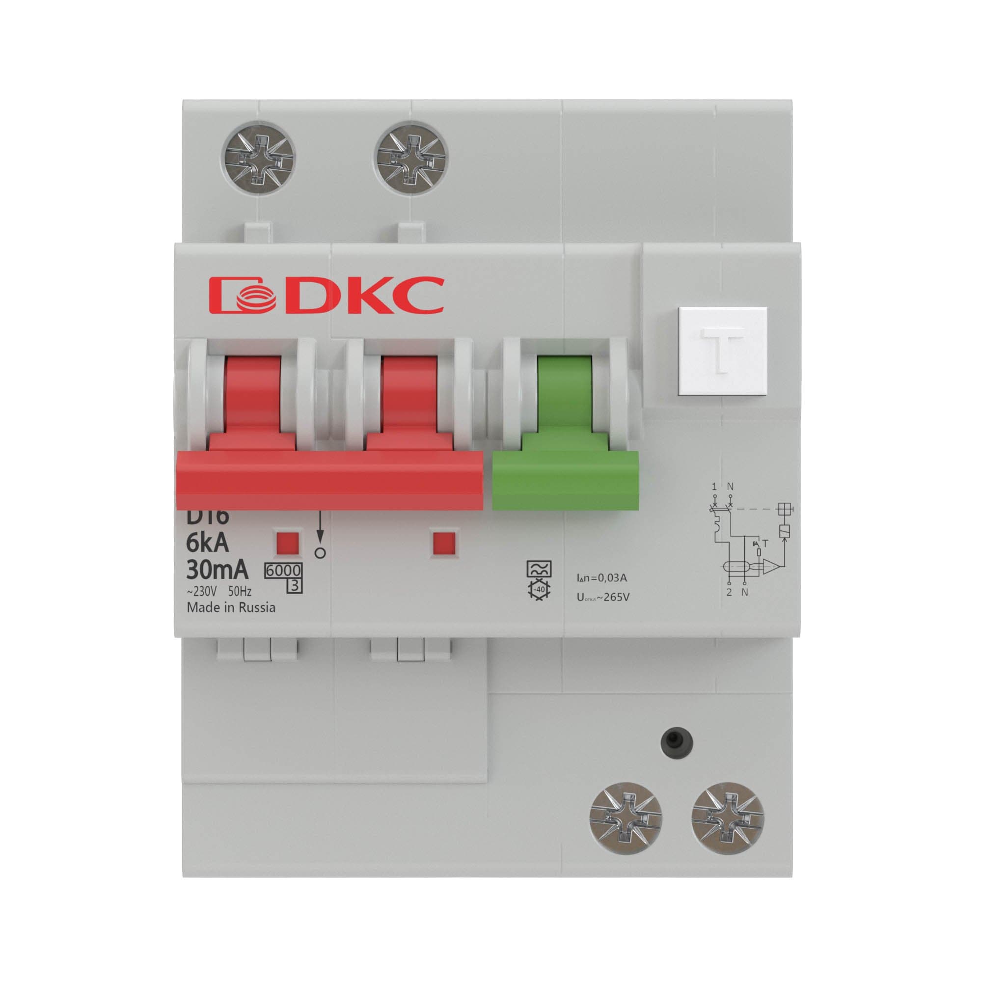 DKC YON pro Автоматический выключатель дифференциального тока АВДТ MDV63 1P+N 40A C 300mA 6kA тип A MDV63-24C40-A — миниатюра 2